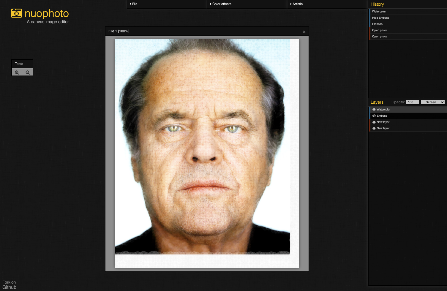 nuophoto: Online image editor in JavaScript